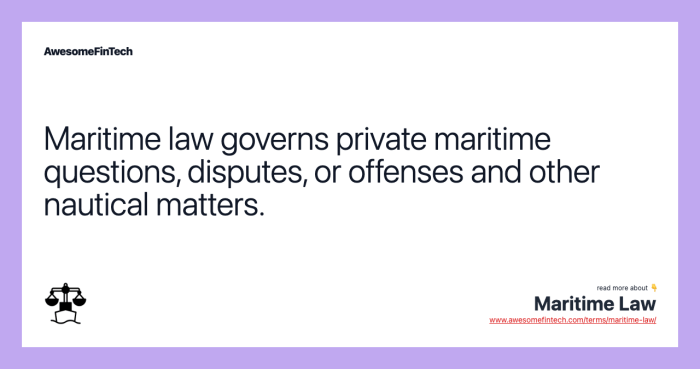 Maritime law in lakes